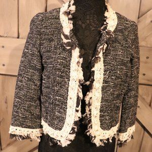 Black and off-white jacket